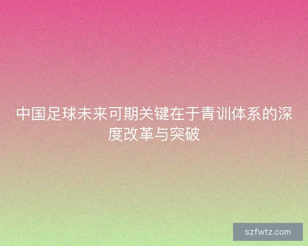 中国足球未来可期关键在于青训体系的深度改革与突破 中国足球未来可期关键在于青训体系的深度改革与突破